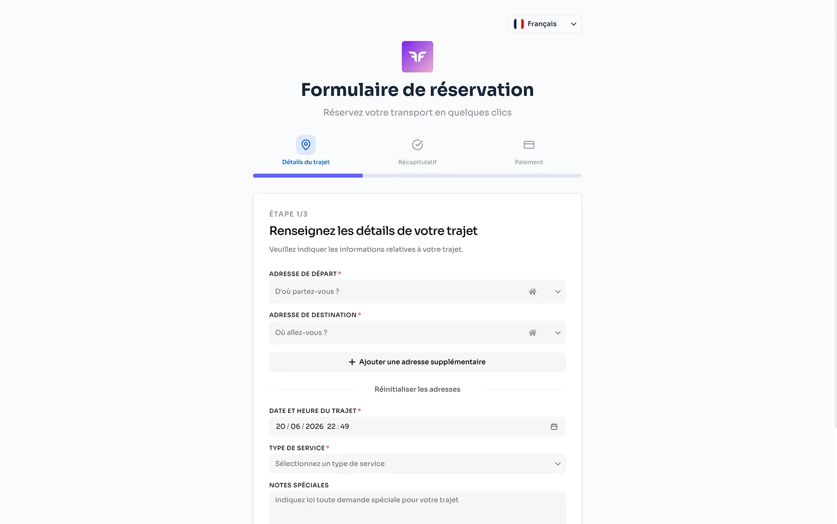 Aperçu Formulaire — Chauffleet